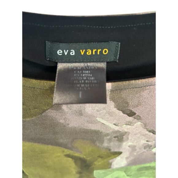 Eva Varro Tunic Layered Watercolor Top Abstract Stretch Size Large Art to Wear - Picture 4 of 9
